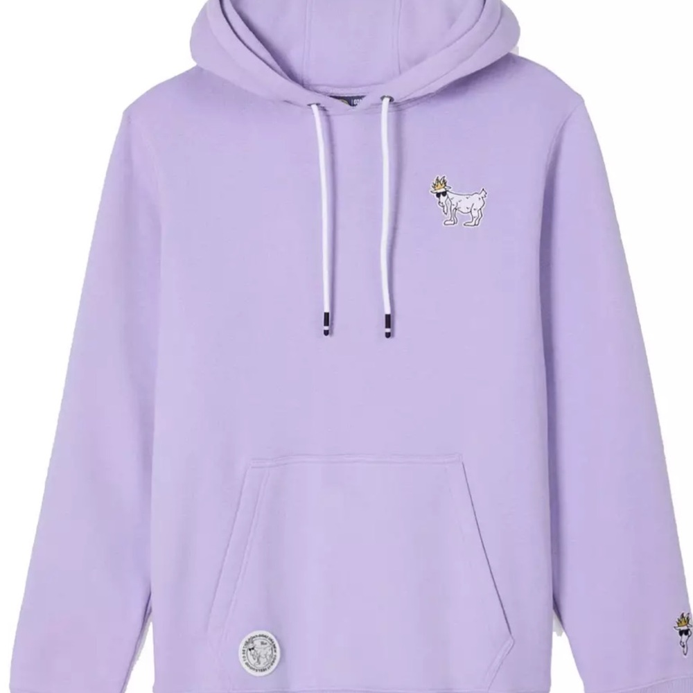 Lavender Hoodie with Embroidered Dog Design